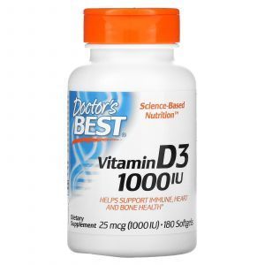 Витамин Д3, Vitamin D3, Doctor's Best, 1000 МЕ, 180 капсул (Default)