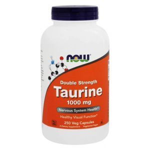 Таурин, Taurine, Now Foods, 1000 мг, 250 капсул