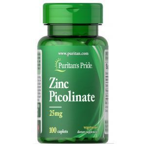 Cinko pikolinatas, Puritan's Pride, 25 mg, 100 kapsulių