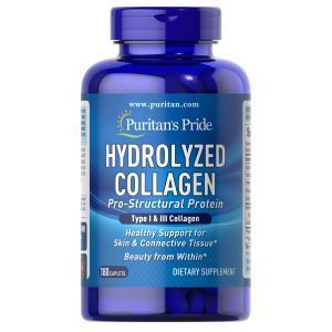 Kolagenas, Hidrolizuotas Kolagenas, Puritan's Pride, Hidrolizuotas, 1000 mg, 180 kapsulių