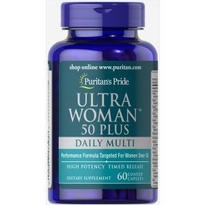 Ultra Woman Multi-Vitamin, Puritan's Pride, 60 kapsulių