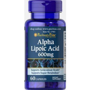 Альфа-липоевая кислота, Alpha Lipoic Acid, Puritan's Pride, 600 мкг, 60 капсул