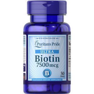 Biotinas, Biotinas, Puritano pasididžiavimas, 7500 mcg, 50 tablečių