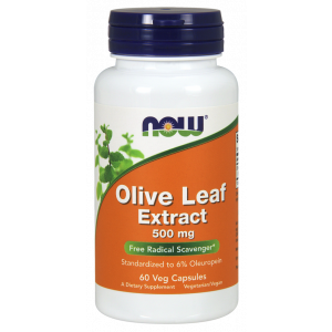 Экстракт листьев оливы, Olive Leaf Extract, Now Foods, 500 мг, 60 кап. 
