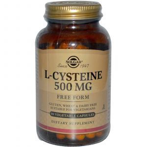 L-цистеин, Solgar, 500 мг, 90 капсу