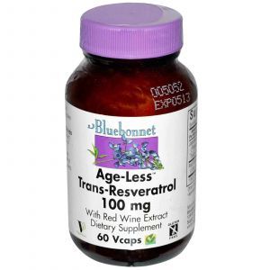 Ресвератрол, Bluebonnet Nutrition, 100 мг, 60 к