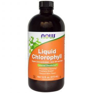 Жидкий хлорофилл мятный вкус, Now Foods Liquid Chlorophyll, Mint Flavor, 473 мл.