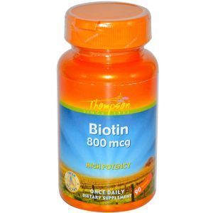 Biotinas, Biotinas, Thompson, 800 mcg, 90 tablečių