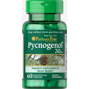 Pycnogenol, Puritan's Pride, 30 mg, 60 kapsulių