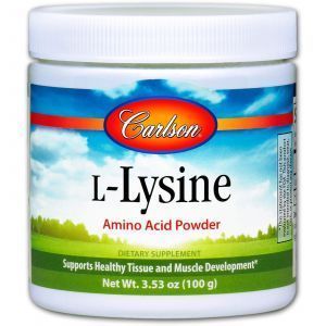 L-лизин, L-Lysine, Carlson Labs, 100 грамм