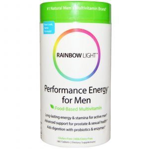 Витамины для мужчин без железа, Performance Energy, Rainbow Light, 180 таб
