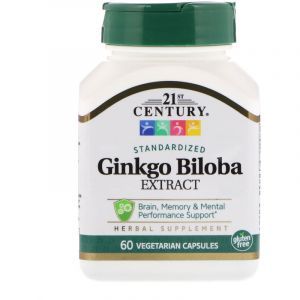 Гинкго билоба, Ginkgo Biloba, 21st Century, 60 капсул (Default)