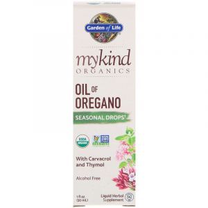 Орегано  масло, Oil of Oregano, Garden of Life, MyKind Organics, сезонные капли, 30 мл