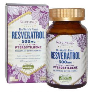 Resveratrolis Pterostilbenas, ReserveAge Nutrition, 500 mg