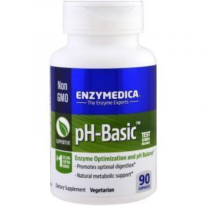 Поддержка баланса рН, ферменты, pH-Basic, Enzymedica, 90 капсул