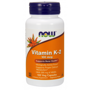Витамин К-2, Vitamin K-2, Now Foods, 100 мкг, 100 капс