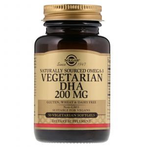 Омега 3 для вегетарианцев, Natural Omega-3, Solgar, 200 мг, 50 капсул (Default)