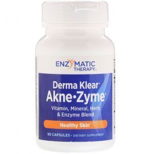 Лечение акне, Derma Klear Akne, Enzymatic Therapy (Nature's Way), 90 капсул (Default)