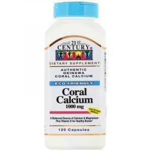 Коралловый кальций, Coral Calcium, 21st Century, 1000 мг, 120 капс. (Default)