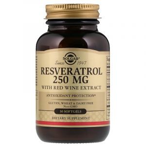 Ресвератрол (Resveratrol), Solgar, 250 мг, 30 капсул (Default)