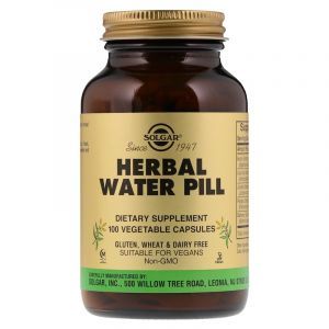 Мочегонное средство, Herbal Water Pill, Solgar, 100 капсул (Default)