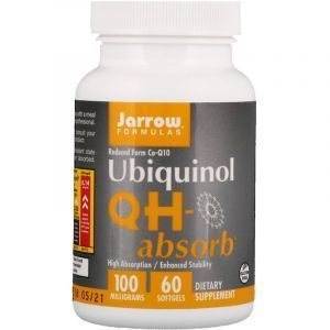 Коэнзим (убихинол), Ubiquinol QH-Absorb, Jarrow Formulas, 100 мг, 60 капсул (Default)