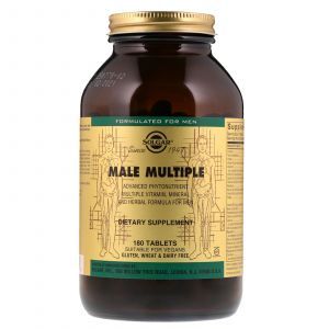 Витамины для мужчин, Male Multiple, Solgar, 180 таблеток
