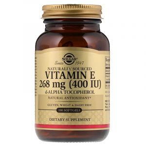 Витамин Е, Vitamin E, Solgar, натуральный, 400 МЕ, 100 капсул (Default)