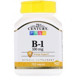 Тиамин, Vitamin B-1, 21st Century, 100 мг, 110 табл. (Default)