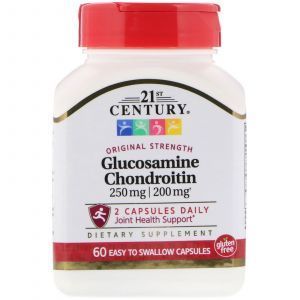Глюкозамин хондроитин, Glucosamine, Chondroitin, 21st Century, 250/200 мг, 60 кап. (Default)