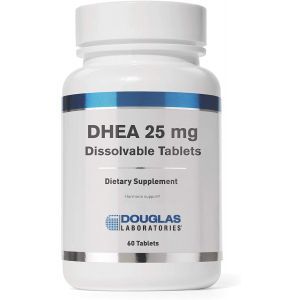 DHEA, mikronizuota, DHEA, Douglas Laboratories, 25 mg, 60 tablečių