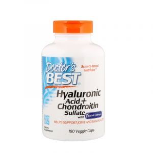 Гиалуроновая кислота и хондроитин, Hyaluronic Acid, Doctor's Best, 180 кап. (Default)