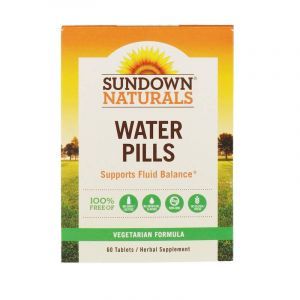 Мочегонное без кофеина, Water Pills, Sundown Naturals, 60 таб. (Default)