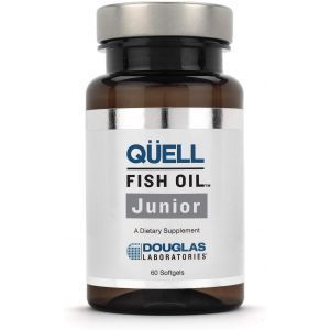 Vaikams esminės Omega-3 riebalų rūgštys, Quell Fish Oil Junior, Douglas Laboratories, 60 kapsulių