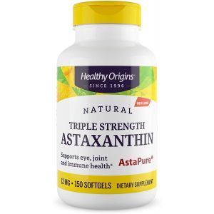 Астаксантин, Astaxanthin, Healthy Origins, 12 мг, 150 гелевых капсу