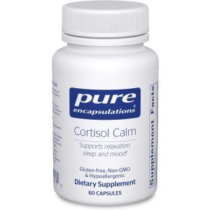 Кортизол, Cortisol Calm, Pure Encapsulations, для поддержания здорового уровня, для расслабления и спокойного сна во время периодического стресса, 60 капсул
