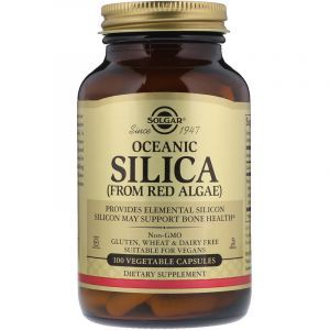 Кремний из красных водорослей, Oceanic Silica, Solgar, 100 капсул (Default)