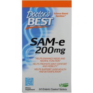 Аденозилметионин, SAM-e, Doctor's Best, 200 мг, 60 табл. (Default)
