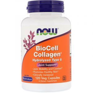 BioSil II tipo kolagenas, BioCell kolagenas, Now Foods, hidrolizuotas, 120 kapsulių
