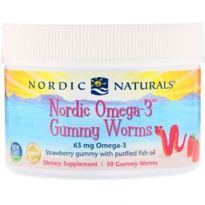 Рыбий жир для детей (клубника), Omega-3 Gummy, Nordic Naturals, 30 желе (Default)