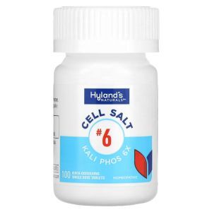 Клеточная соль №6, Cell Salt #6, Kali Phos 6X, Hyland's, 100 быстрорастворимых таблеток