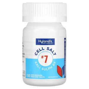 Клеточная соль №7, Cell Salt #7, Kali Sulph 6X, Hyland's, 100 быстрорастворимых таблеток