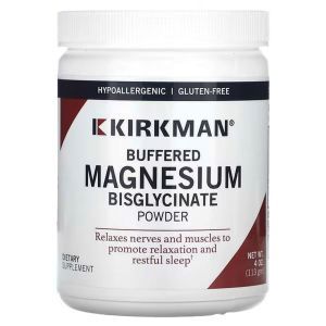 Магний бисглицинат забуференный, Buffered Magnesium Bisglycinate Powder, Kirkman Labs, порошок, 113 г
