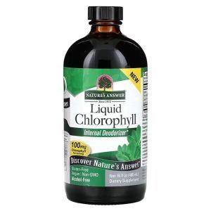 Хлорофилл жидкий, Liquid Chlorophyll, Nature's Answer, 100 мг, 480 мл.