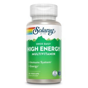 Мультивитамины для энергии,  Energy Multiple, Solaray, без железа, 1 в день,  30 вегетарианских капсул
