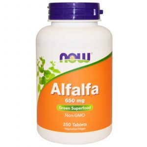 Альфальфа, Alfalfa, Now Foods, 650 мг, 250 табле