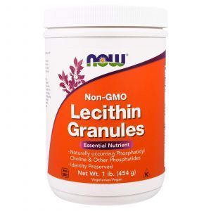 Лецитин в гранулах, Lecithin Granules, Now Foods, без ГМО, 454