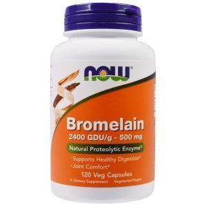 Бромелайн, Bromelain, Now Foods, 500 мг, 120 капс