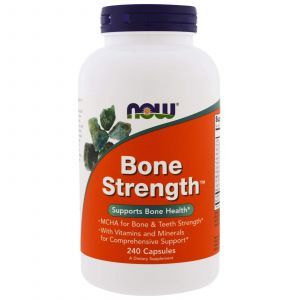 Гидроксиапатит кальция, прочные кости, Bone Strength, Now Foods, 240 капс