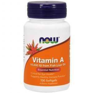 Витамин А, Vitamin A , Now Foods, 10000 МЕ, 100 кап